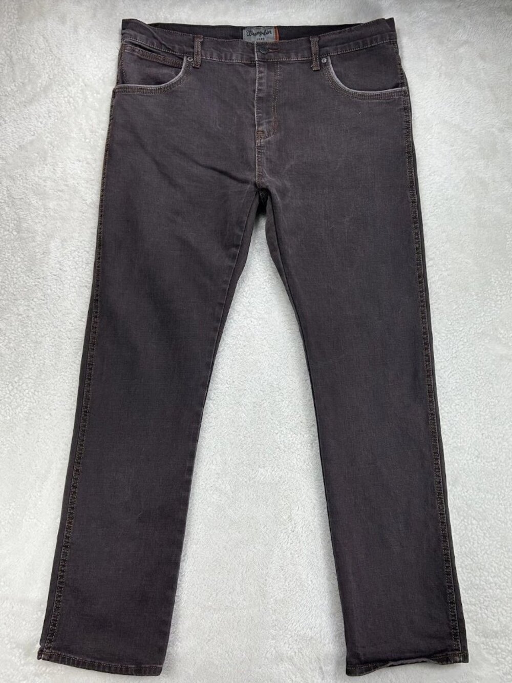 Wrangler Retro Jeans Mens 38x34 Brown Denim Fashion Stretch Western Cowboy Cut